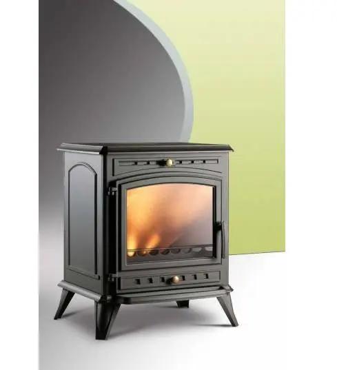 Poêle à bois Invicta Altéa 8 kW – Fonte anthracite, style classique, bûches 49 cm INVICTA