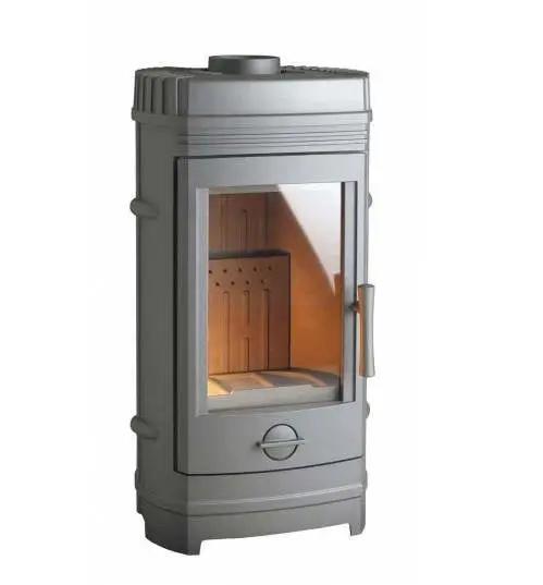 Poêle à bois Invicta Cassine – 10 kW, fonte anthracite, Flamme Verte 7 étoiles, style classique INVICTA