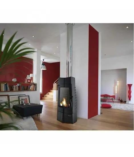 Poêle à bois Invicta Chamane 10 – Fonte anthracite – 10 kW – Flamme Verte 7 étoiles INVICTA