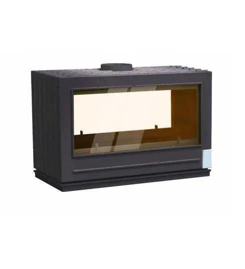 Poêle à bois double face Invicta Aaron 12 kW – Fonte anthracite, haut rendement, bûches 70 cm INVICTA